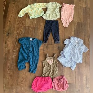 6-12 months Mixed Baby Girls Clothing Bundle